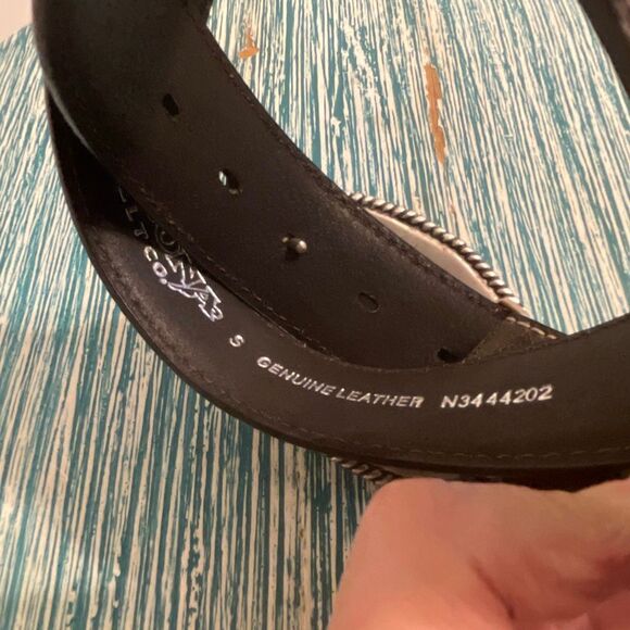 Nocona Men’s Jeweled Cross w/Braided Edges Leather/Silver Western/Cowboy Belt - Picture 12 of 13